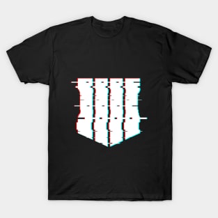 Black Ops 4 Logo Glitch Effect White T-Shirt